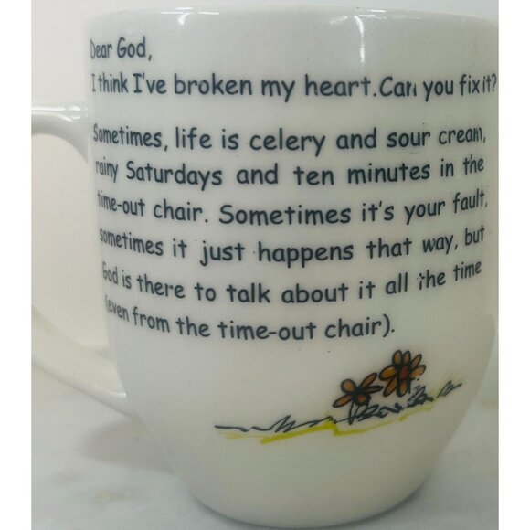 Royal Norfolk "Dear God I Think I've Broken my Heart" White Mug Christmas - Picture 2 of 3